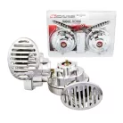 Csigakürt pár, relével, króm, 12V - 91608