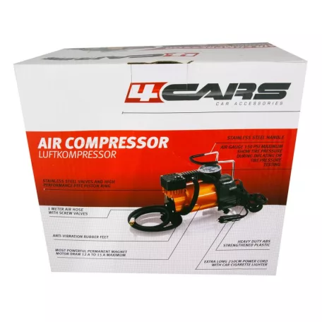 Kompresszor fémházas 12V, 11BAR, táskával - 92018