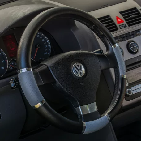 Volánvédő 37-39 cm fekete, világosszürke betétekkel - 92247