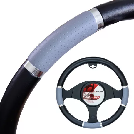 Volánvédő 37-39 cm fekete, világosszürke betétekkel - 92247