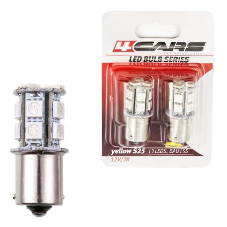 Izzó 13LED12V S25-5050SMD BA15S narancssárga 2 db - 92445