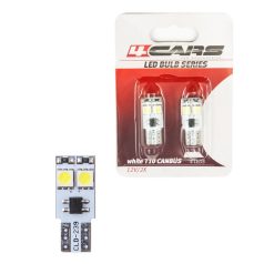 Izzó 4LED 12V CANBUS 5050SMD T10, 2 db - 92537