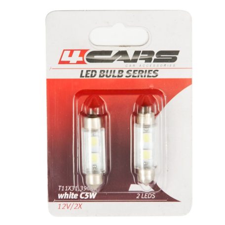 Izzó 2LED 12V FESTOON SMD T11x39 mm, 2 db - 92612