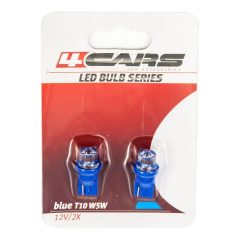 Izzó 1LED 12V T10, kék, 2 db - 92711