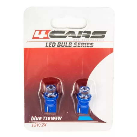 Izzó 1LED 12V T10, kék, 2 db - 92711