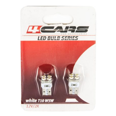 Izzó 4LED 12V T10, 2 db - 92773