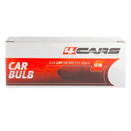 Izzó G18 12V/5W BAY15s - 10 db - 93107