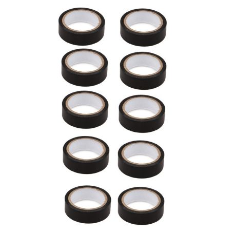 Szigetelőszalag, fekete, 10 m x 15 mm, 10 db-os csomag - 93459