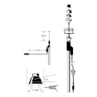 Antenna teleszkópos, króm, max. 94 cm, 2 m kábel DIN - 93862