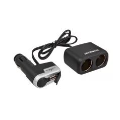 Szivargyújtó elosztó 2x12-24V, 1xUSB 5V/500 mA - 94142