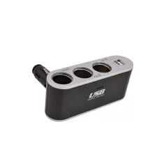 Szivargyújtó elosztó 3x12-24V, 1xUSB 5V/500 mA - 94159