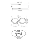 Kipufogóvég, krómozott - 94357