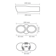 Kipufogóvég, krómozott - 94357