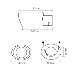 Kipufogóvég, krómozott - 94364