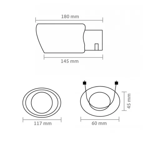 Kipufogóvég, krómozott - 94364