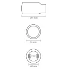 Kipufogóvég, krómozott - 94401