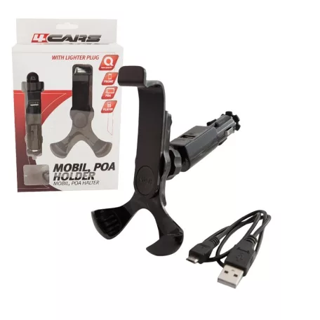 Telefontartó, USB töltővel, 4-4,9" készülékhez - 94494