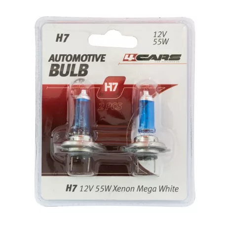 Izzó H7 12V 55W Xenon hatású Mega White 2 db, E-jeles - 95019