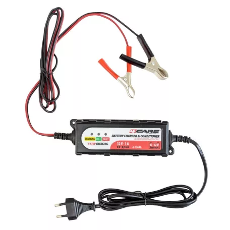 Akkumulátor töltő, intelligens 6-12V, 1A, 5 STEP - 95507