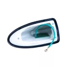 Cápauszony tetőantenna erősítővel, fekete - 96511