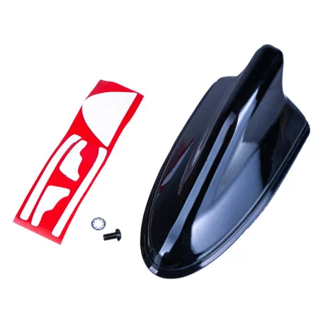 Cápauszony tetőantenna erősítővel, fekete - 96511