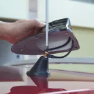 Cápauszony tetőantenna erősítővel, fekete - 96511