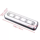 Univerzális, érintőkapcsolós 5 LED-es lámpa, elemes - 96603