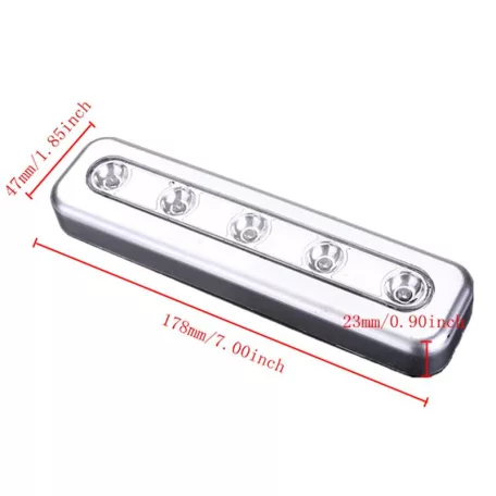 Univerzális, érintőkapcsolós 5 LED-es lámpa, elemes - 96603