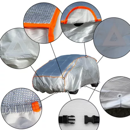 Autótakaró ponyva jégeső ellen XL méret, pamut belsővel - 97761