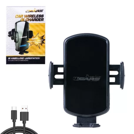 Vezeték nélküli telefontöltő és tartó Qi 12V - 98133