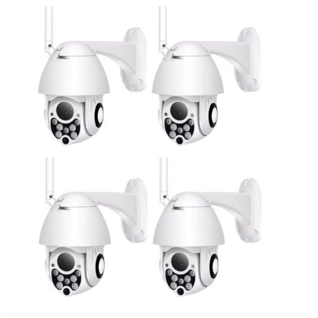 4DB Pro vison P22 Motoros Kültéri WIFI-s Onvif IP WIFI kamera full HD vezeték nélküli forgatható 360fok Távolról Vezérelhető 2 Antennás HD Kültéri Kamera 5mp-s mozgáskövetés, éjjellátó v380pro APP