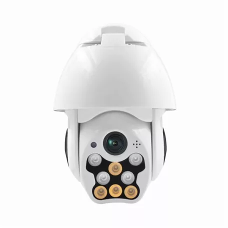 4DB Pro vison P22 Motoros Kültéri WIFI-s Onvif IP WIFI kamera full HD vezeték nélküli forgatható 360fok Távolról Vezérelhető 2 Antennás HD Kültéri Kamera 5mp-s mozgáskövetés, éjjellátó v380pro APP