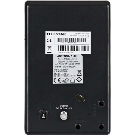 ANTENNA 7 LTE FullHD DVB-T beltéri antenna LTE szűrővel Fehér színű