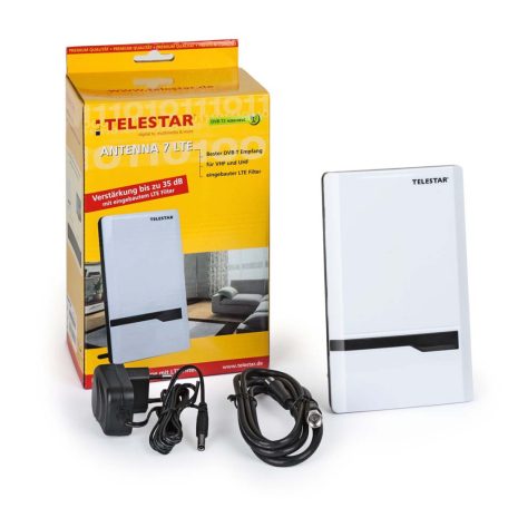 ANTENNA 7 LTE FullHD DVB-T beltéri antenna LTE szűrővel Fehér színű