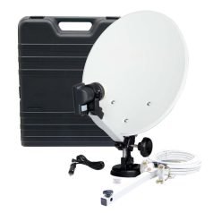   Kemping rendszer Parabolaantenna vevő nélkül (egy LNB-vel, iránytűvel, 10 m kábellel, különböző tartókkal)