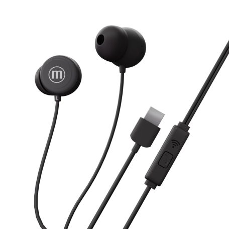 Maxell vezetékes fülhallgató - fekete - USB-C (INBAX)