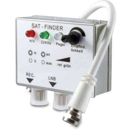 Satfinder LED-del és kábellel