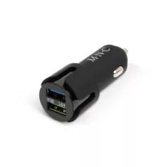   Autós szivargyújtó adapter - 2 x USB aljzattal - 2,4 A - Fekete