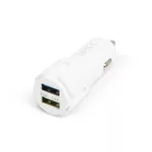 Autós szivargyújtó adapter 2 USB aljzattal - 2,4 A - Fehér