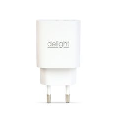   Hálózati Adapter USB + Type-C PD20W gyorstöltéssel - fehér