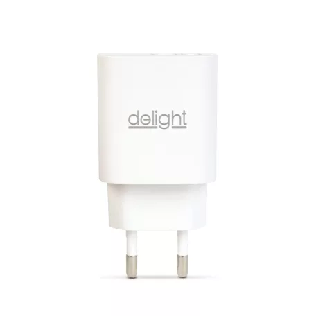 Hálózati Adapter USB + Type-C PD20W gyorstöltéssel - fehér