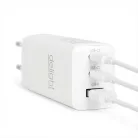 Hálózati Adapter - USB-A 20W + Type-C PD45W gyorstöltéssel - fehér