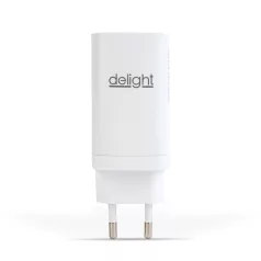   Hálózati Adapter USB + Type-C PD45W gyorstöltéssel - fehér