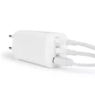 Hálózati Adapter USB + Type-C PD45W gyorstöltéssel - fehér