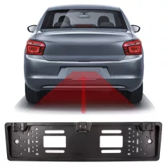   Rendszámtábla keretbe épített tolatókamera + szenzorok - 12V