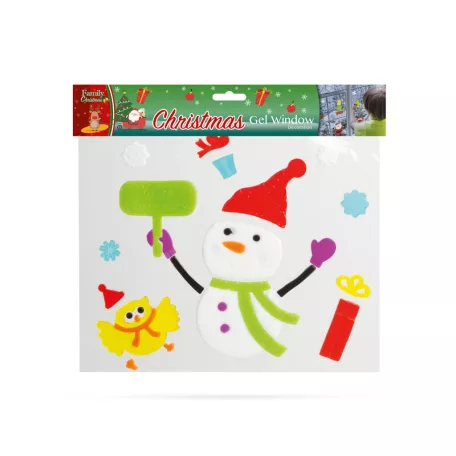 Zselés ablakdekor - karácsonyi - XXL