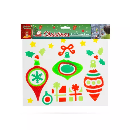 Zselés ablakdekor - karácsonyi - XXL