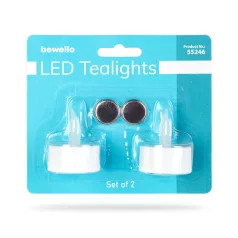 LED-es teamécses - fehér - 2 db / bliszter
