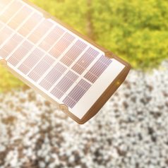   Szolár fali reflektor - 520 SMD LED - 3000 lm - 20W - 4500 mAh - IP65