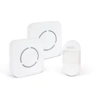 Digitális elem- és vezeték nélküli csengő - Kinetic - 2 beltéri - fehér - kék LED